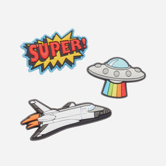 Jibbitz™ Charm Kid Blast Off 3 Pack - Nhiều Màu - Supersports Vietnam