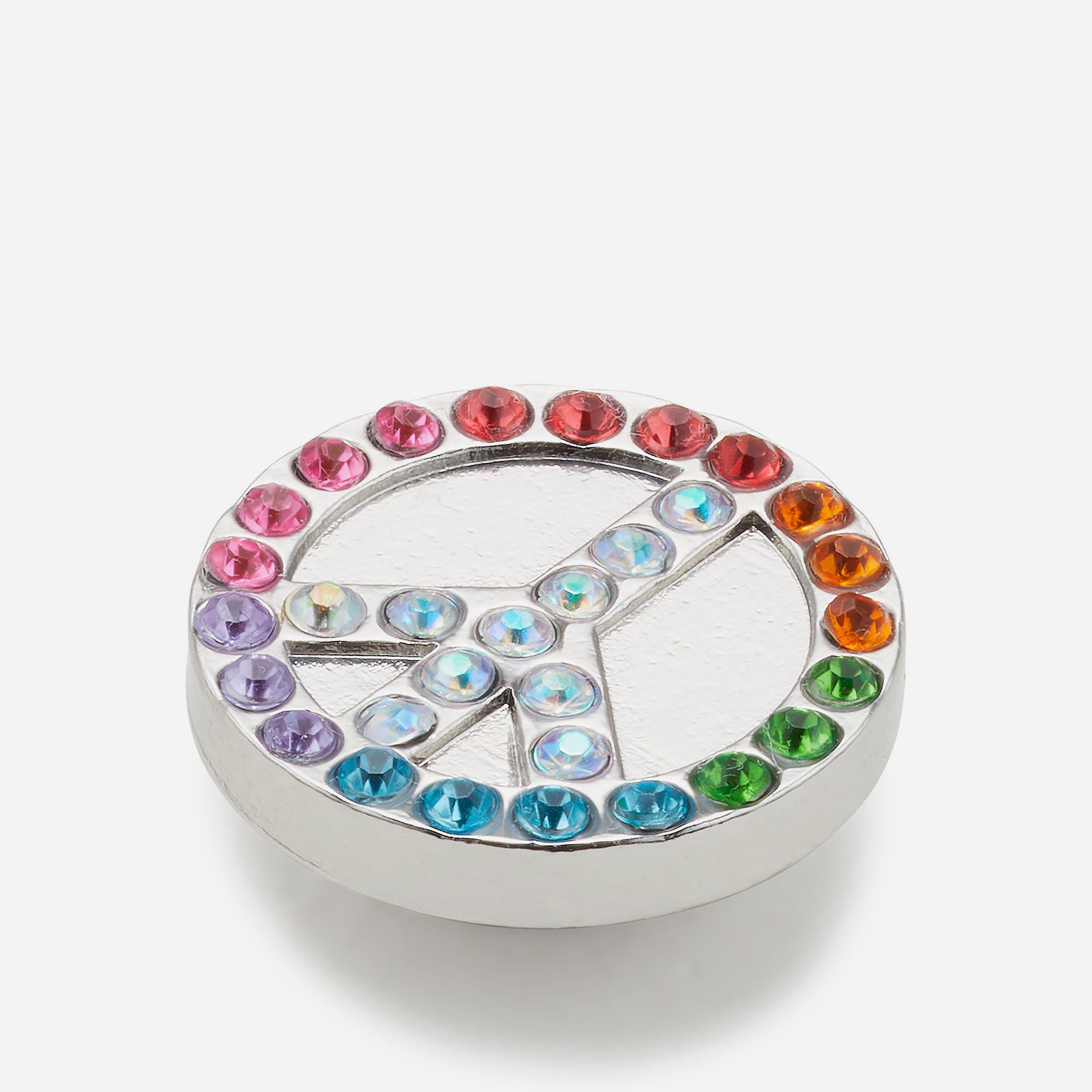 Phụ Kiện Jibbitz™ Glitter Elevated Peace Sign - Nhiều Màu - Supersports Vietnam