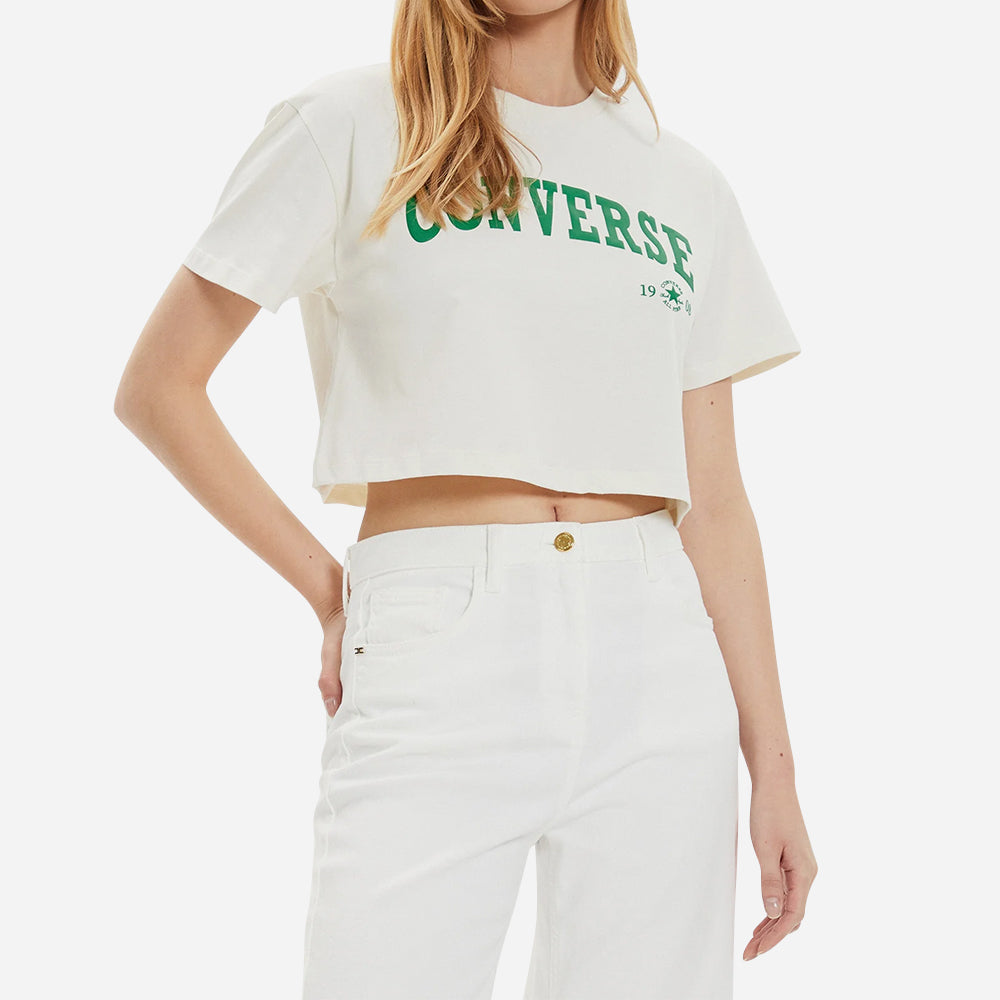 Áo Thun Nữ Converse Retro Chuck Cropped - Be - Supersports Vietnam