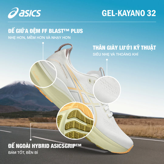 Giày Chạy Bộ Nam Asics Gel-Kayano 32 - Trắng