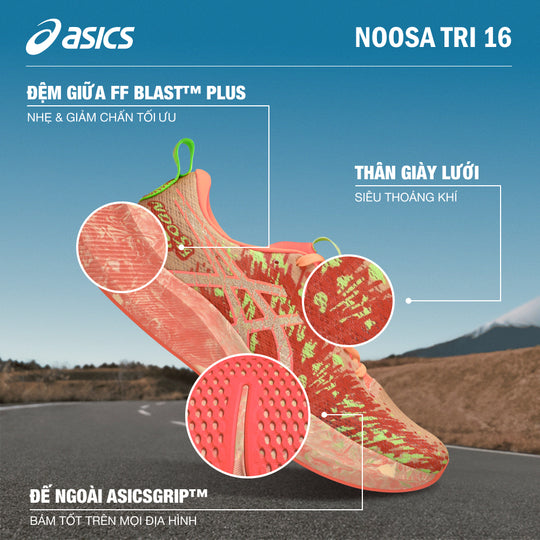 Giày Chạy Bộ Nữ Asics Noosa Tri 16 - Cam