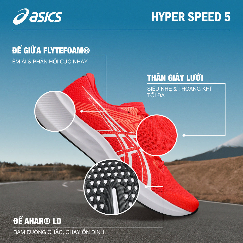 Giày Chạy Bộ Nữ Asics Hyper Speed 5 - Đỏ - Supersports Vietnam