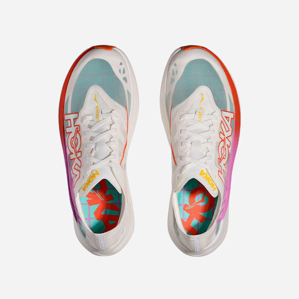 Giày Chạy Bộ Unisex HOKA Rocket X 2 - Trắng - Supersports Vietnam