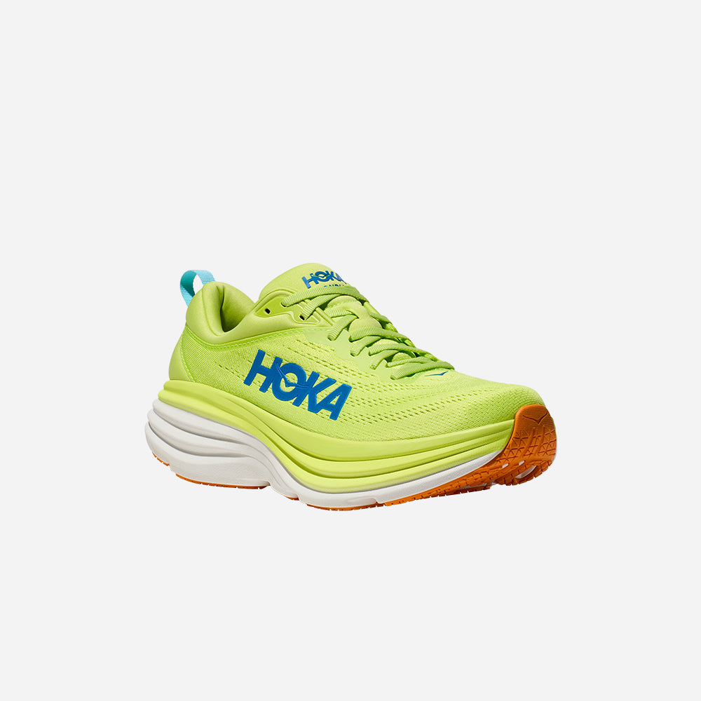 Giày Chạy Bộ Nam HOKA Bondi 8 Wide - Vàng Chanh - Supersports Vietnam