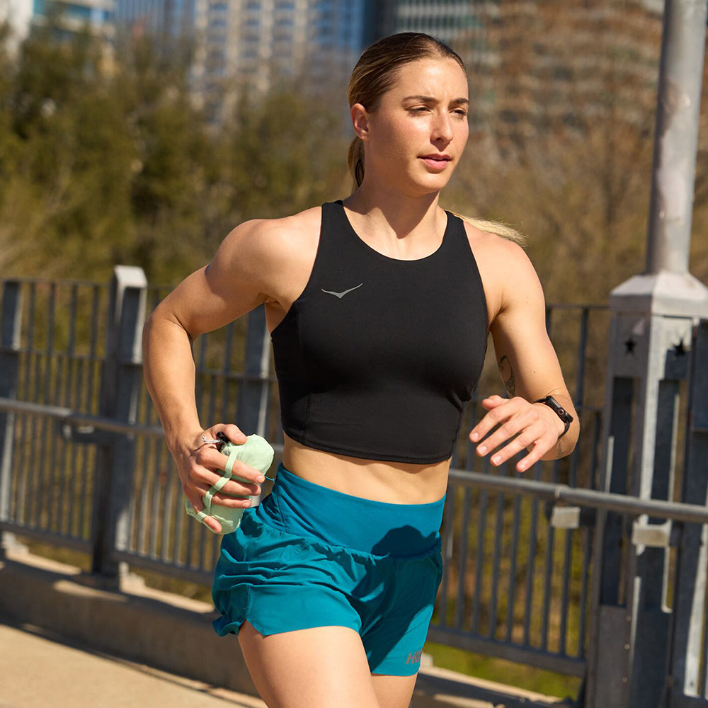 Áo Bra Nữ HOKA Elaro Crop - Đen - Supersports Vietnam