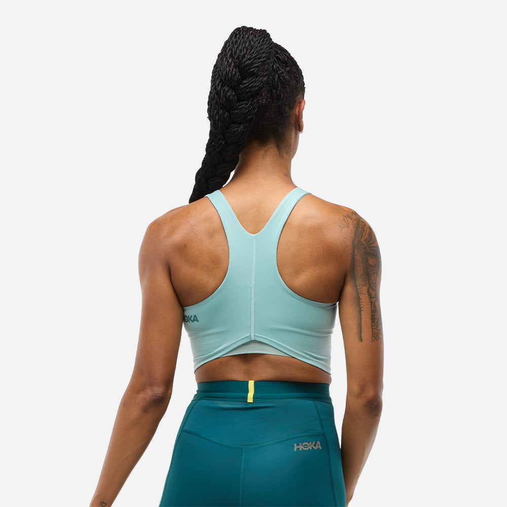 Áo Bra Thể Thao Nữ HOKA Elaro Crop - Xanh Mint - Supersports Vietnam