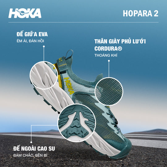 Giày Leo Núi Nam HOKA Hopara 2 - Xanh Dương