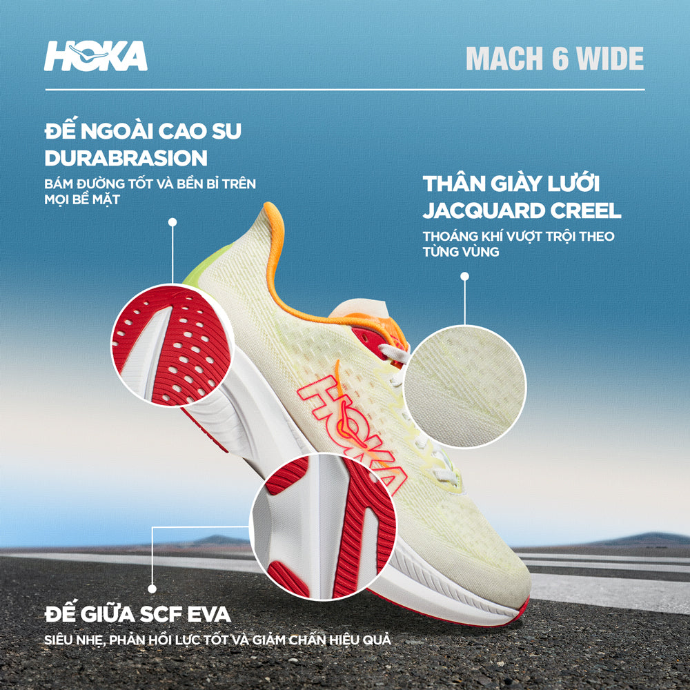 Giày Chạy Bộ Nữ HOKA Mach 6 Wide - Nhiều Màu - Supersports Vietnam