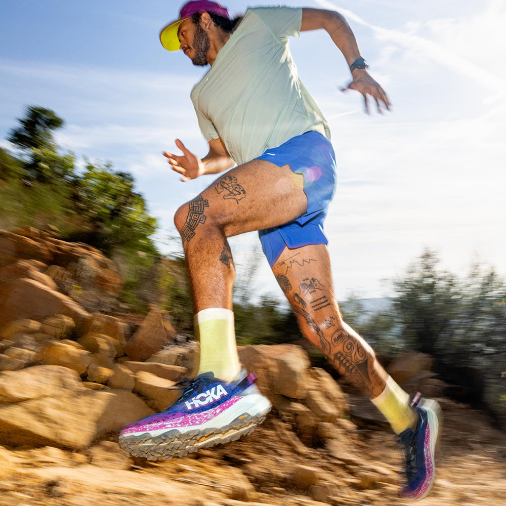 Quần Ngắn Thể Thao Nam HOKA Glide 5'' With Brief - Xanh Dương - Supersports Vietnam