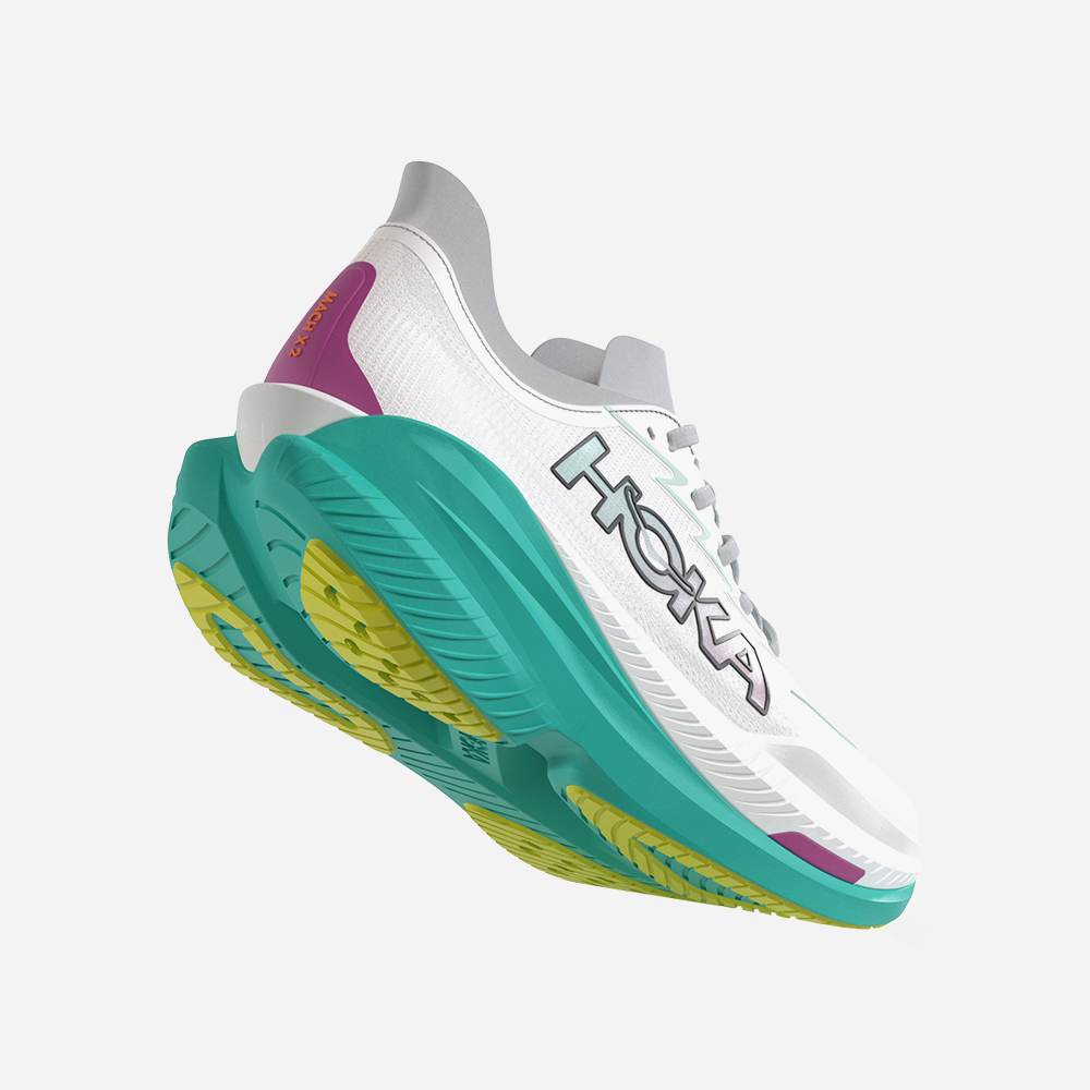 Giày Chạy Bộ Nữ HOKA Mach X 2 - Trắng - Supersports Vietnam