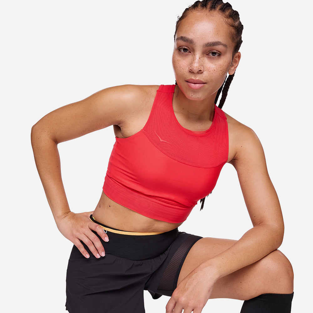 Áo Bra Nữ HOKA Race Day - Đỏ - Supersports Vietnam