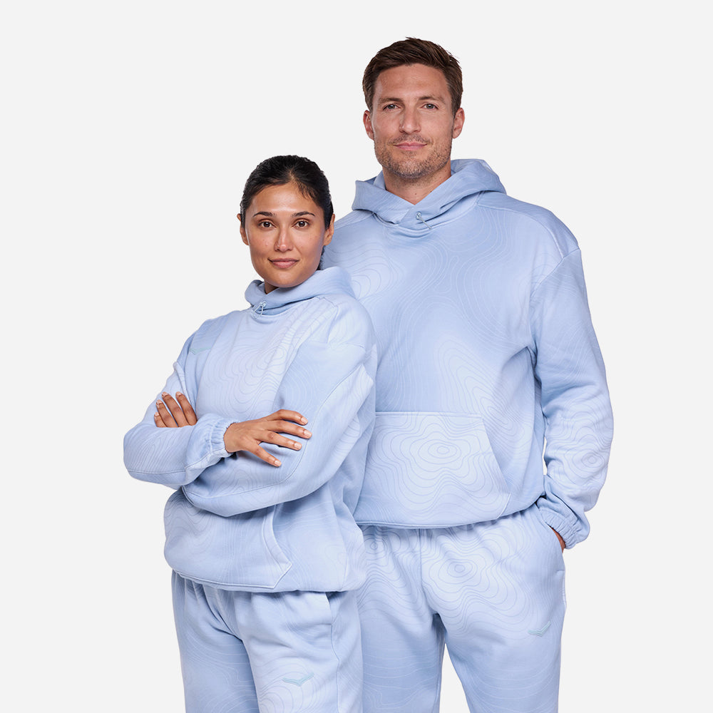 Áo Hoodie Unisex HOKA Essential Print - Xanh Dương - Supersports Vietnam