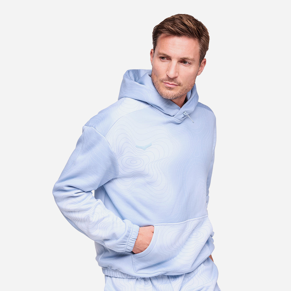 Áo Hoodie Unisex HOKA Essential Print - Xanh Dương - Supersports Vietnam