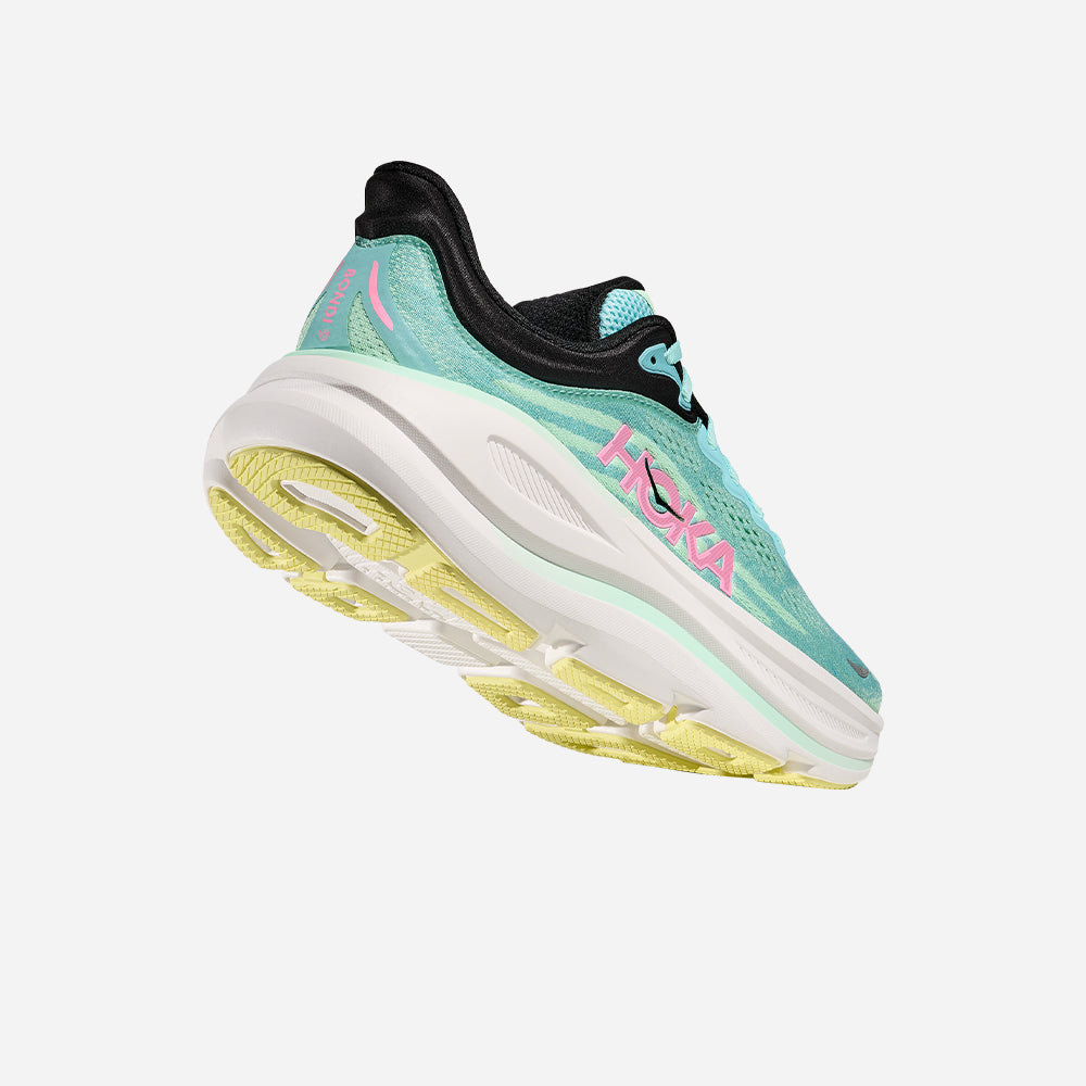 Giày Chạy Bộ Nữ HOKA Bondi 9 Wide - Xanh Mint - Supersports Vietnam