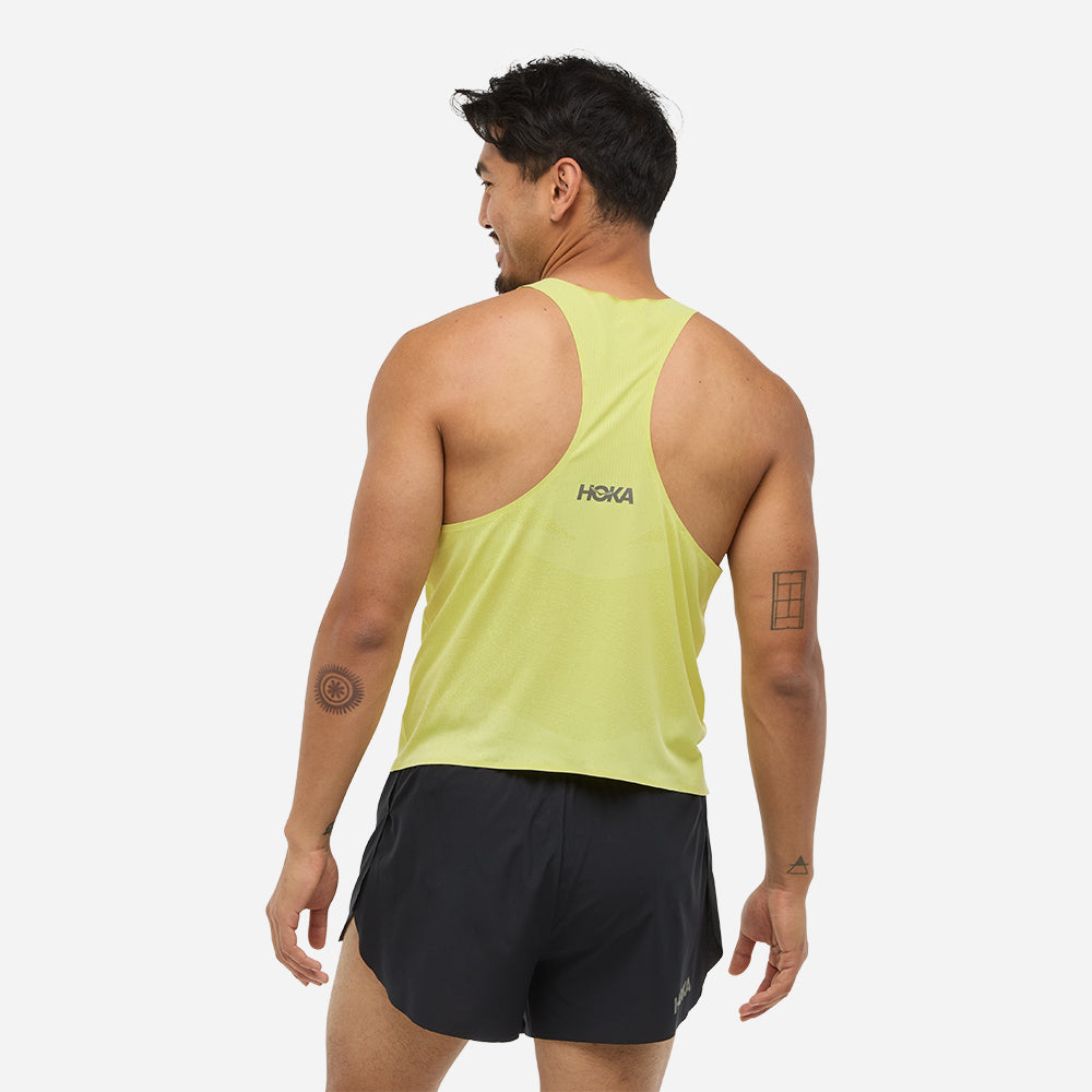 Áo Ba Lỗ Nam HOKA Race Day Singlet - Vàng Chanh - Supersports Vietnam