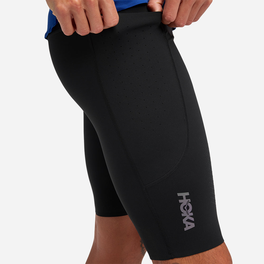 Quần Bó Thể Thao Nam HOKA Skybreeze Half - Đen - Supersports Vietnam