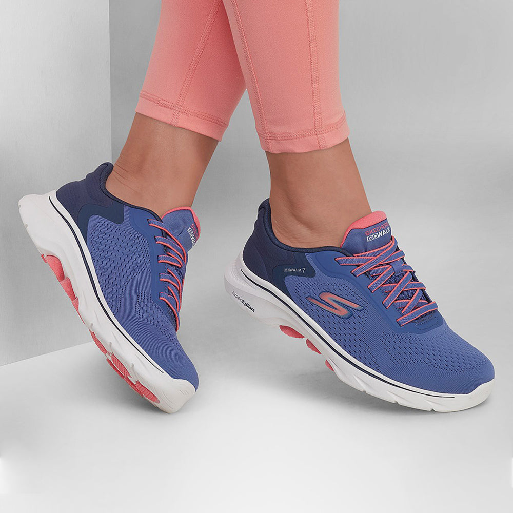 Giày Luyện Tập Nữ Skechers GOwalk 7 - Xanh Navy - Supersports Vietnam