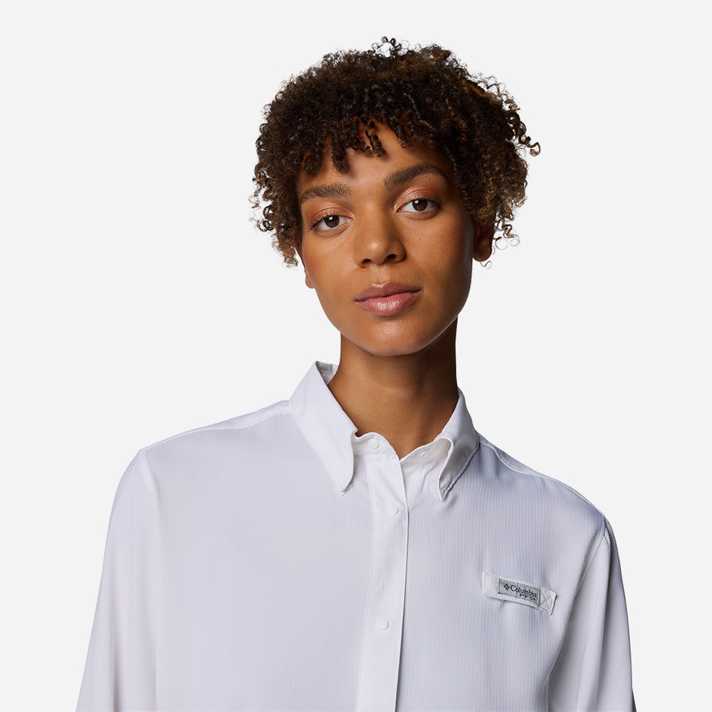 Áo Sơ Mi Dài Tay Nữ Columbia Tamiami™ Ii Long Sleeve - Trắng - Supersports Vietnam