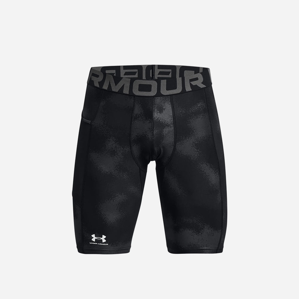 Quần Ôm Nam Under Armour Heatgear® Printed Long - Đen