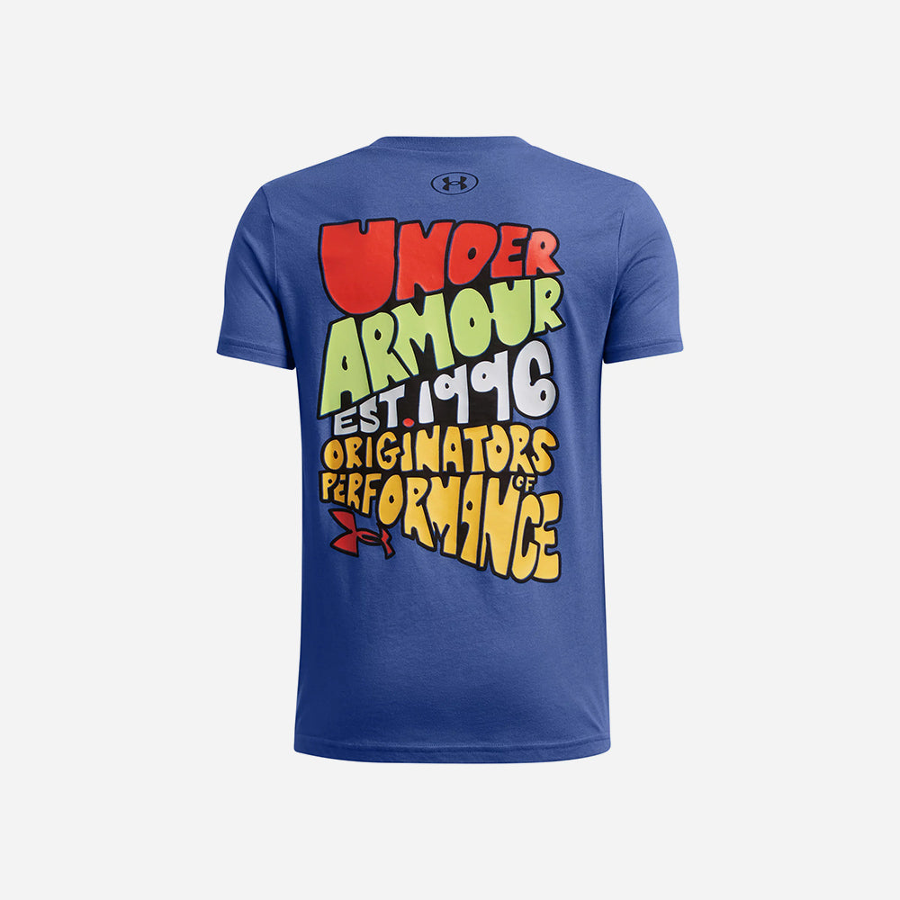 Áo Thun Tay Ngắn Bé Trai Under Armour Cartoon Letters - Supersports Vietnam