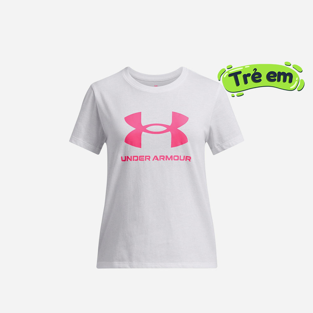Áo Thun Tay Ngắn Bé Gái Under Armour Big Logo Short Sleeve - Supersports Vietnam