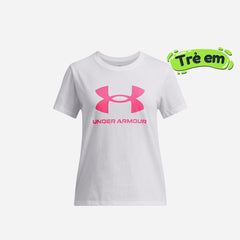 Áo Thun Tay Ngắn Bé Gái Under Armour Big Logo Short Sleeve - Supersports Vietnam