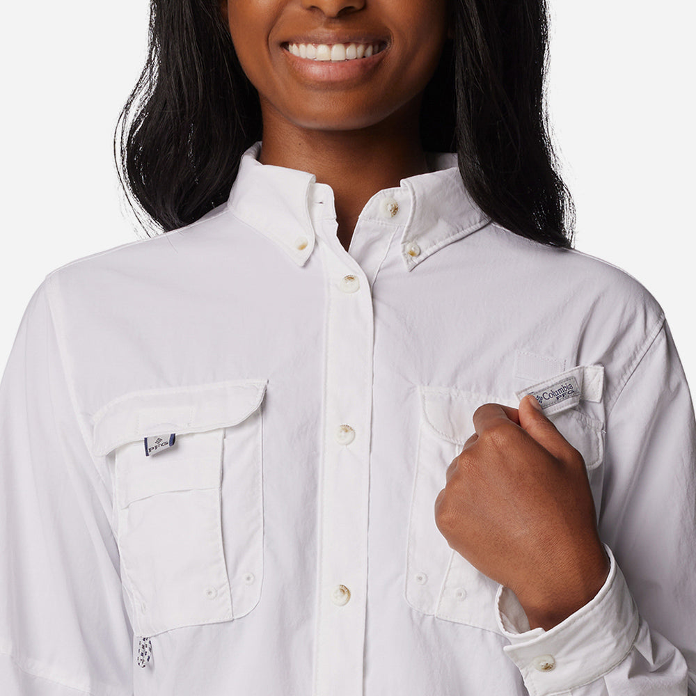 Áo Sơ Mi Tay Dài Nữ Columbia Womens Bahama™ - Trắng - Supersports Vietnam