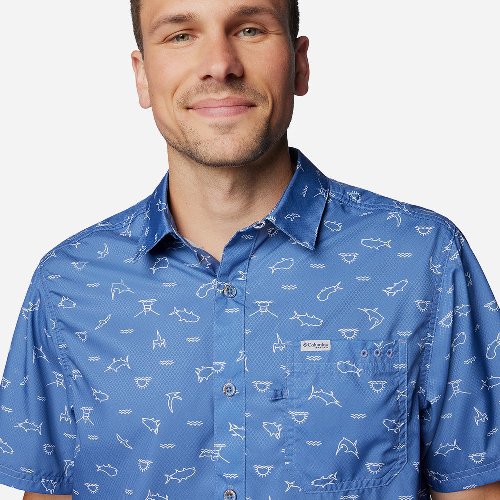 Áo Sơ Mi Tay Ngắn Nam Columbia Super Slack Tide™ Camp - Xanh Dương - Supersports Vietnam