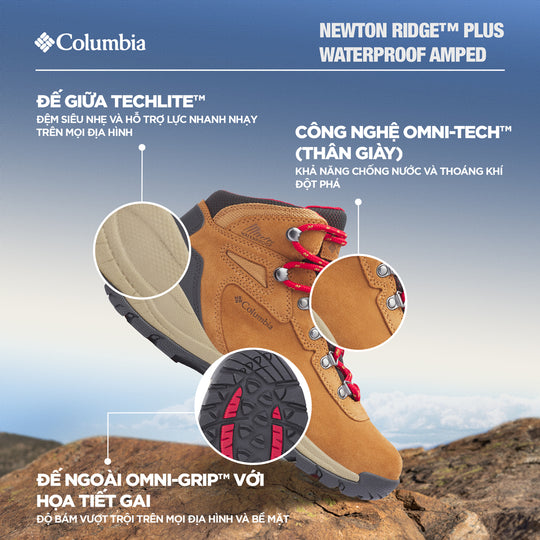 Women's Columbia Newton Ridge™ Plus Waterproof Amped Hiking Shoes - Yellow