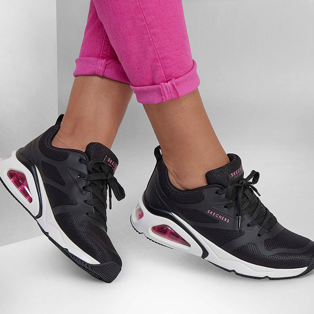 Giày Sneaker Nữ Skechers Tres-Air Uno - Đen - Supersports Vietnam