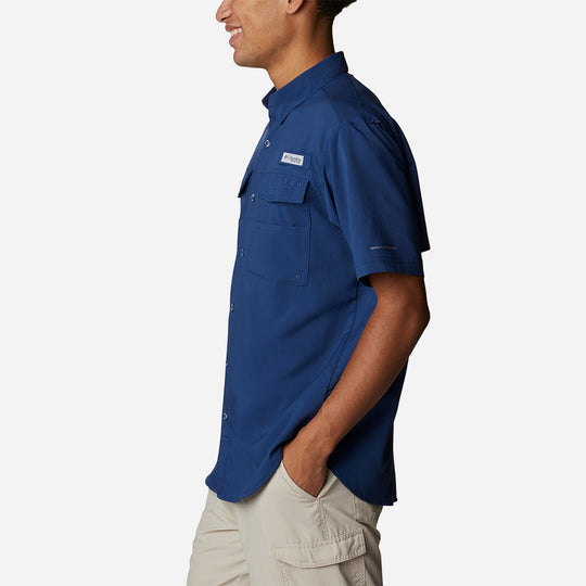 Áo Sơ Mi Ngắn Tay Nam Columbia Pfg Blood And Guts™ Iv Woven - Xanh Dương