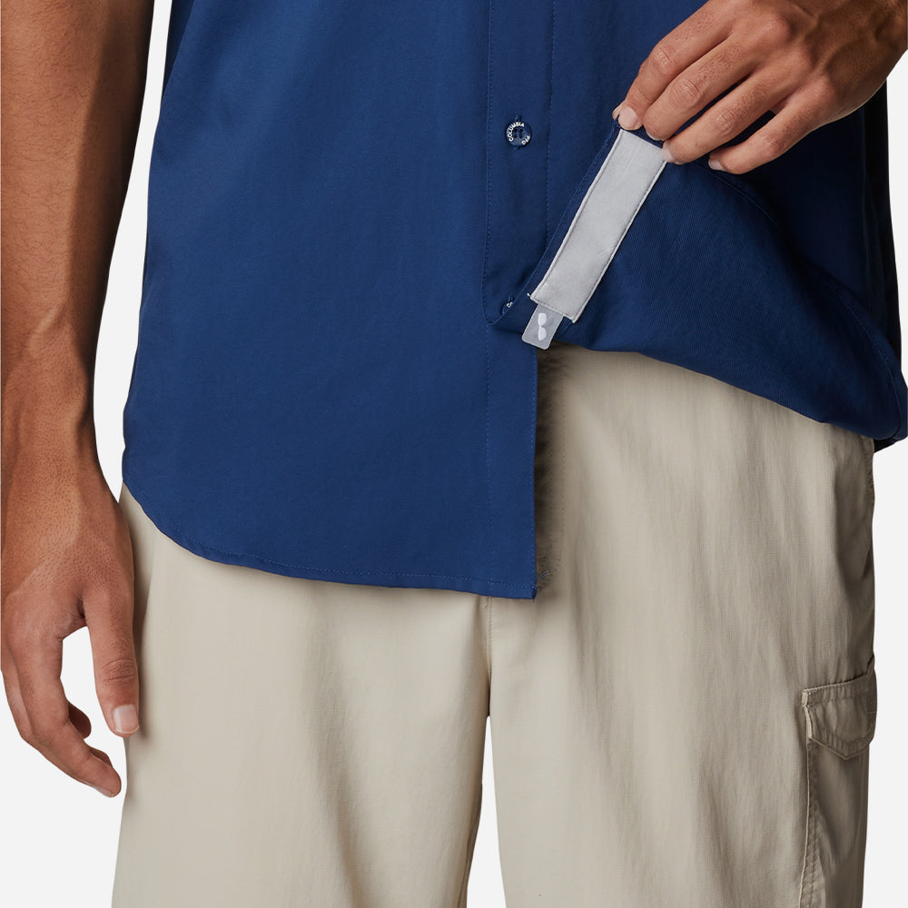 Áo Sơ Mi Ngắn Tay Nam Columbia Pfg Blood And Guts™ Iv Woven - Xanh Dương - Supersports Vietnam