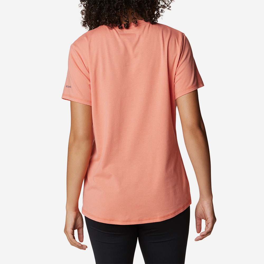 Áo Thun Ngắn Tay Chống Nắng Nữ Columbia Sun Trek™ Graphic - Cam - Supersports Vietnam