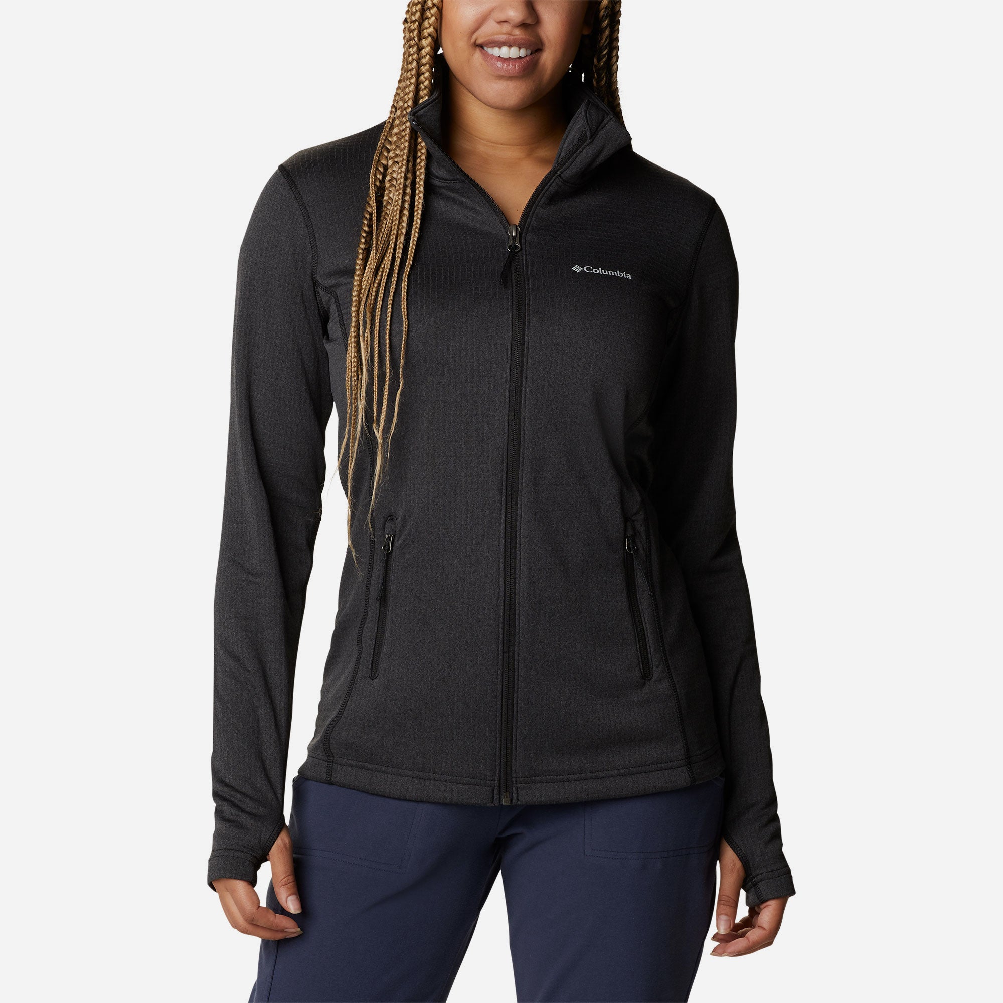 Áo Khoác Nhanh Khô Nữ Columbia W Park View™ Grid Fleece Full Zip - Đen - Supersports Vietnam