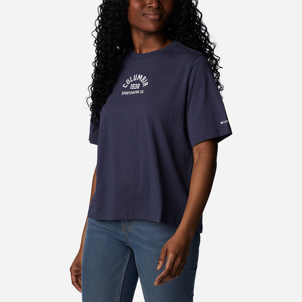 Áo Thun Ngắn Tay Nữ Columbia North Cascades™ Relaxed - Xanh Navy - Supersports Vietnam