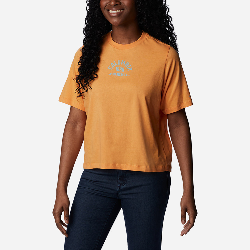 Áo Thun Ngắn Tay Nữ Columbia North Cascades™ Relaxed - Cam - Supersports Vietnam