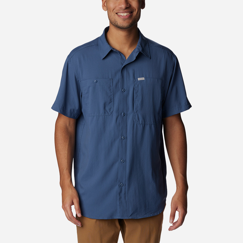 Áo Sơ Mi Tay Ngắn Nam Columbia Silver Ridge™ Utility Lite - Xanh Dương - Supersports Vietnam