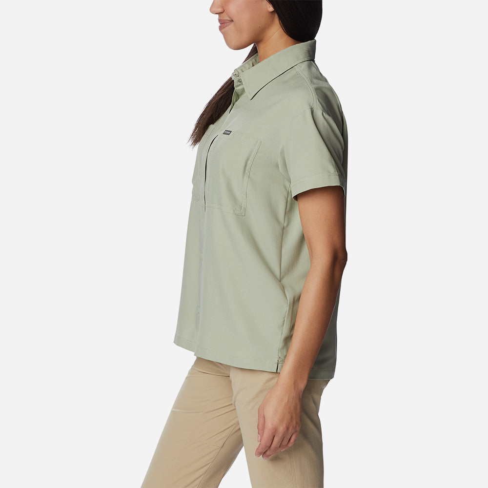 Áo Sơ Mi Tay Ngắn Nữ Columbia Silver Ridge Utility™ Short Sleeve - Xanh Lá - Supersports Vietnam