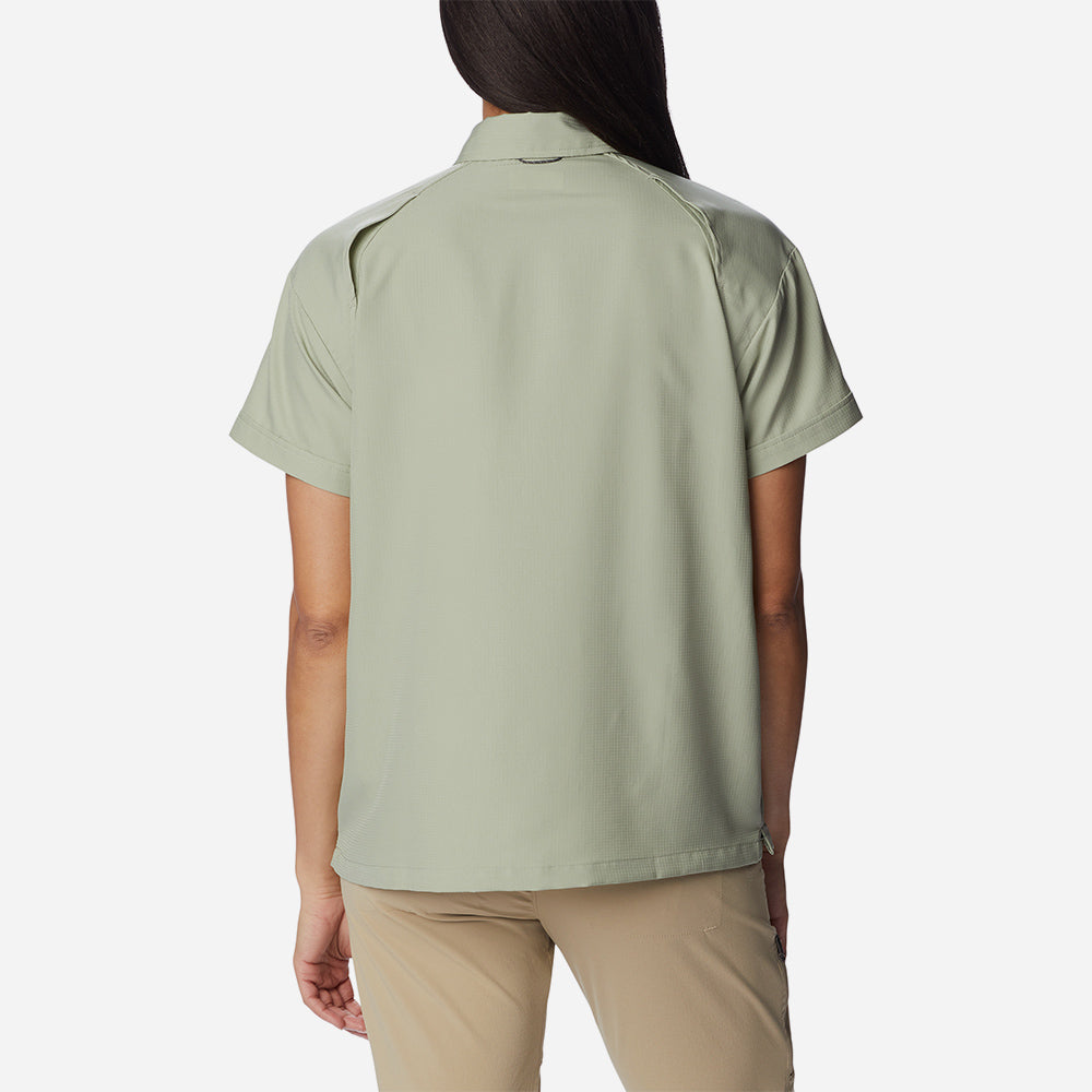 Áo Sơ Mi Tay Ngắn Nữ Columbia Silver Ridge Utility™ Short Sleeve - Xanh Lá - Supersports Vietnam