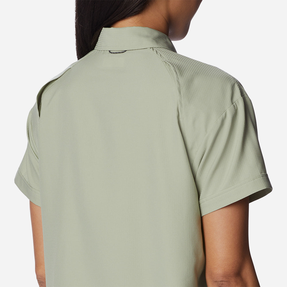 Áo Sơ Mi Tay Ngắn Nữ Columbia Silver Ridge Utility™ Short Sleeve - Xanh Lá - Supersports Vietnam