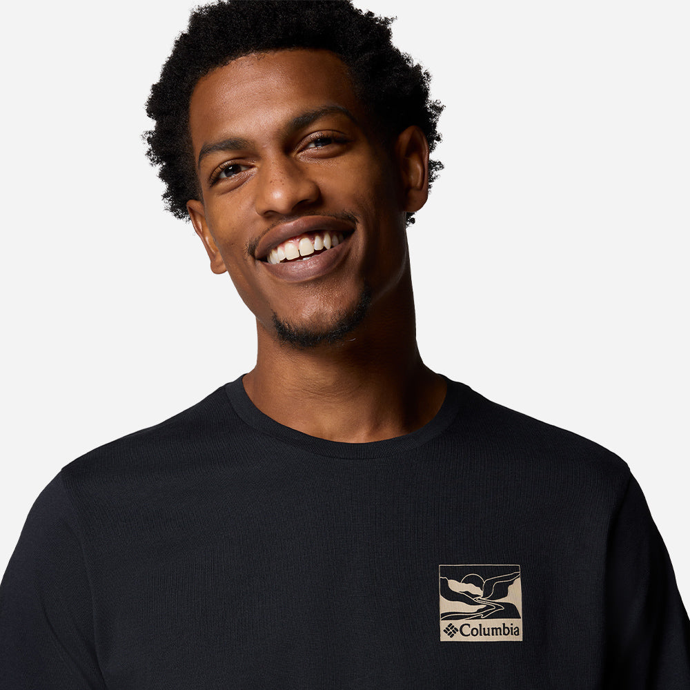 Áo Thun Tay Ngắn Nam Columbia Explorers Canyon™ Back Short Sleeve - Đen - Supersports Vietnam