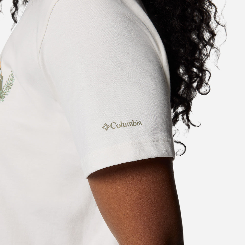 Áo Thun Tay Ngắn Nữ Columbia Boundleshort Sleeve Beauty™ Logo Short Sleeve - Trắng - Supersports Vietnam