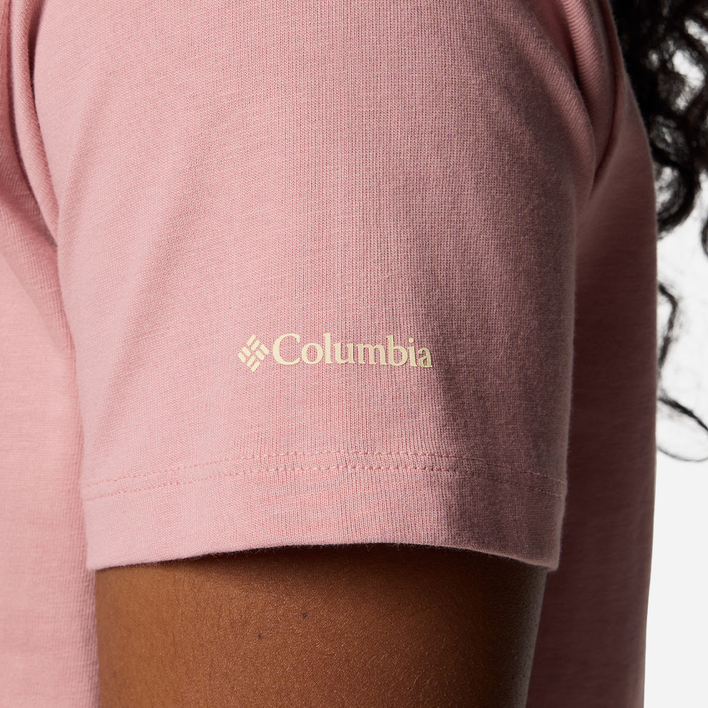 Áo Thun Tay Ngắn Nữ Columbia Boundleshort Sleeve Beauty™ Logo Short Sleeve - Hồng - Supersports Vietnam