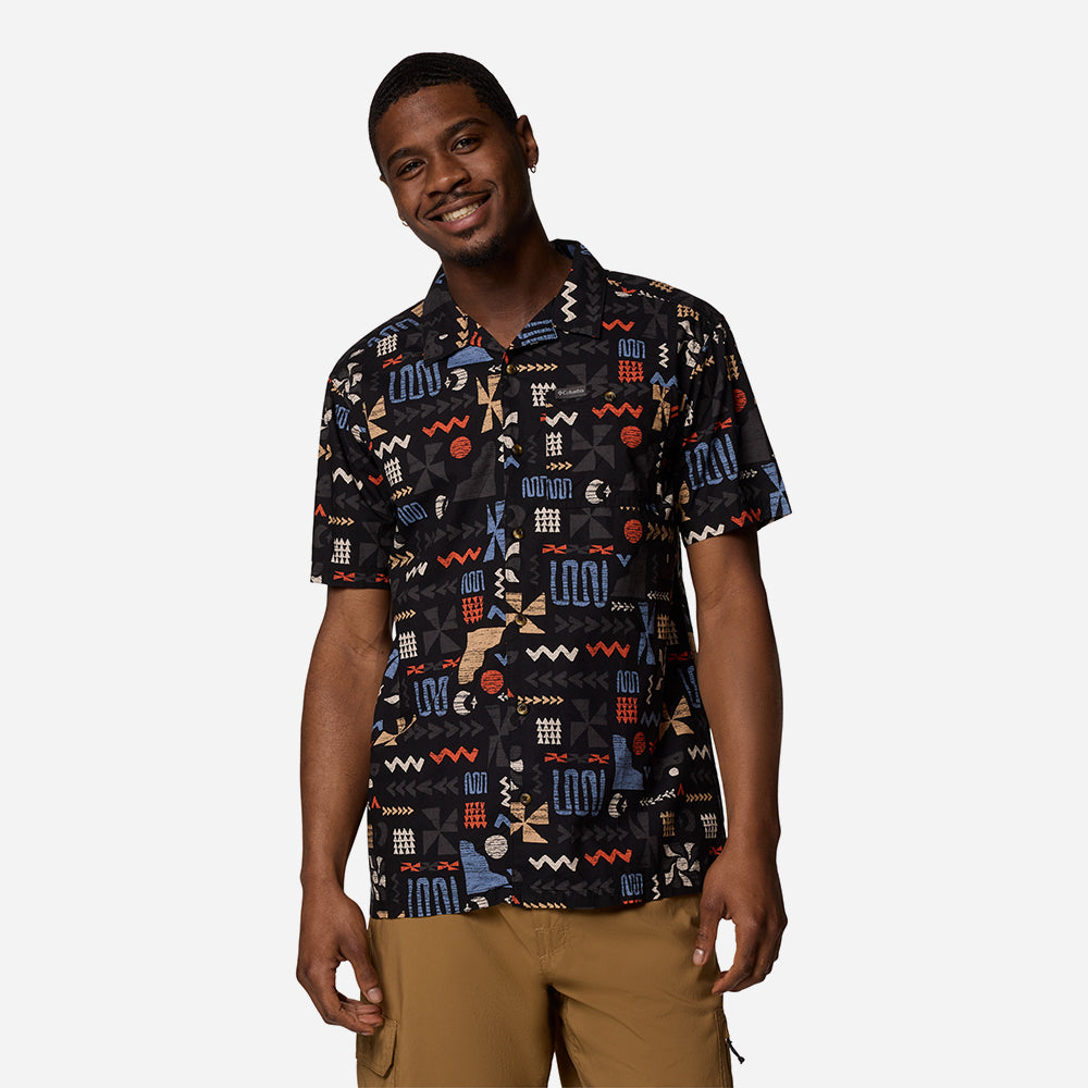 Áo Sơ Mi Tay Ngắn Nam Columbia Pine Canyon™ Short Sleeve - Đen - Supersports Vietnam