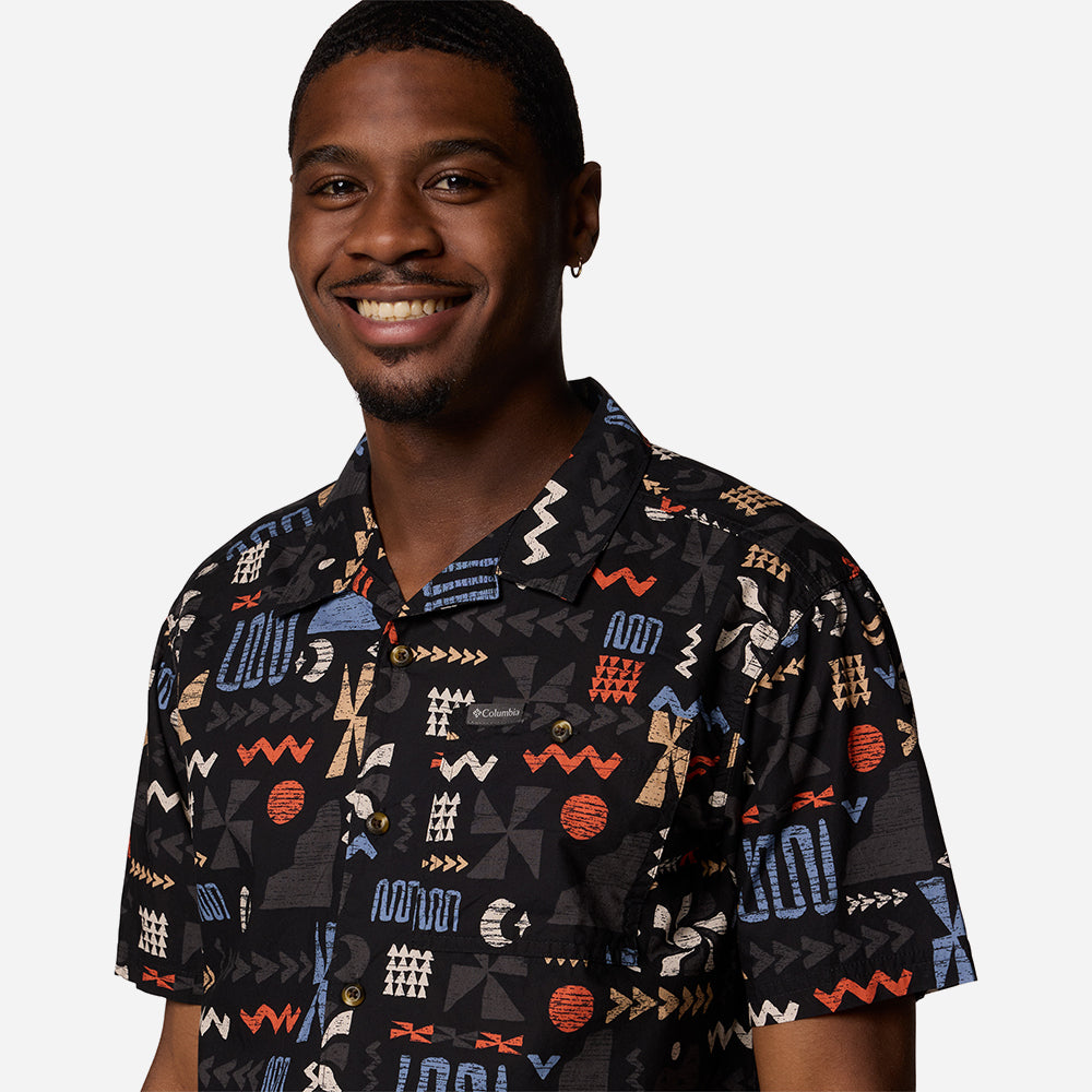Áo Sơ Mi Tay Ngắn Nam Columbia Pine Canyon™ Short Sleeve - Đen - Supersports Vietnam