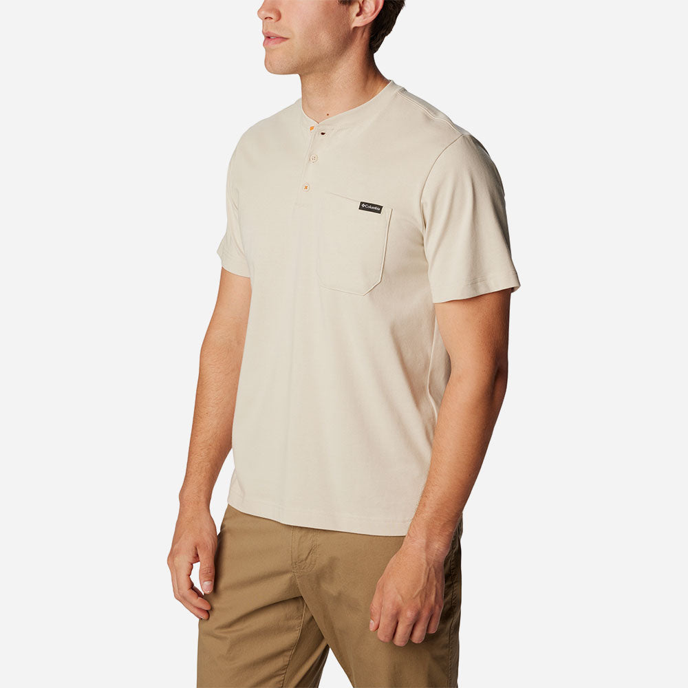 Áo Thun Tay Ngắn Nam Columbia Landroamer™ Short Sleeve Henley - Be - Supersports Vietnam