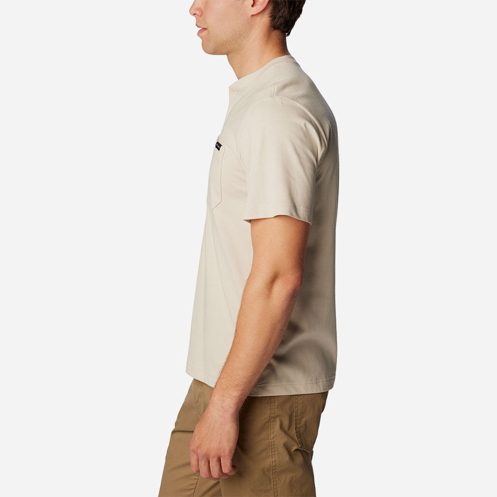 Áo Thun Tay Ngắn Nam Columbia Landroamer™ Short Sleeve Henley - Be - Supersports Vietnam