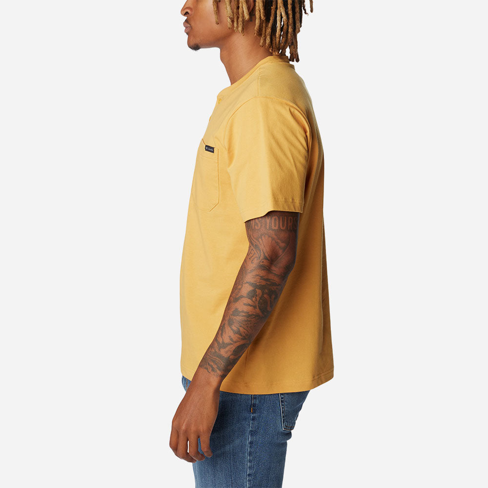 Áo Thun Tay Ngắn Nam Columbia Landroamer™ Short Sleeve Henley - Vàng - Supersports Vietnam
