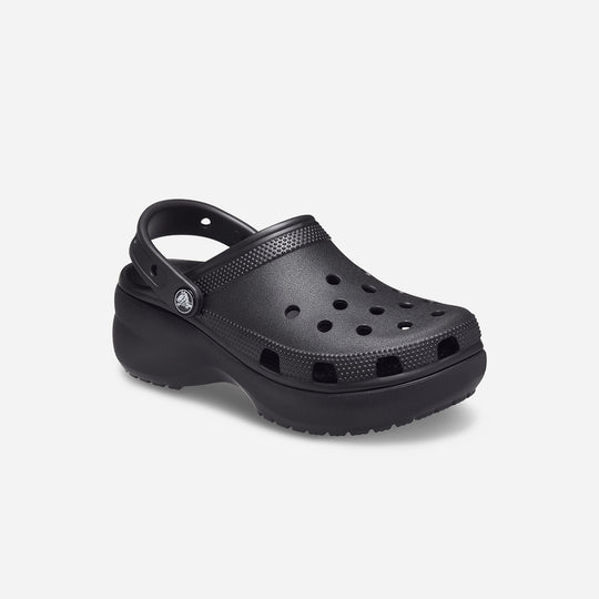 Giày Clog Nữ Crocs Classic Platform - Đen