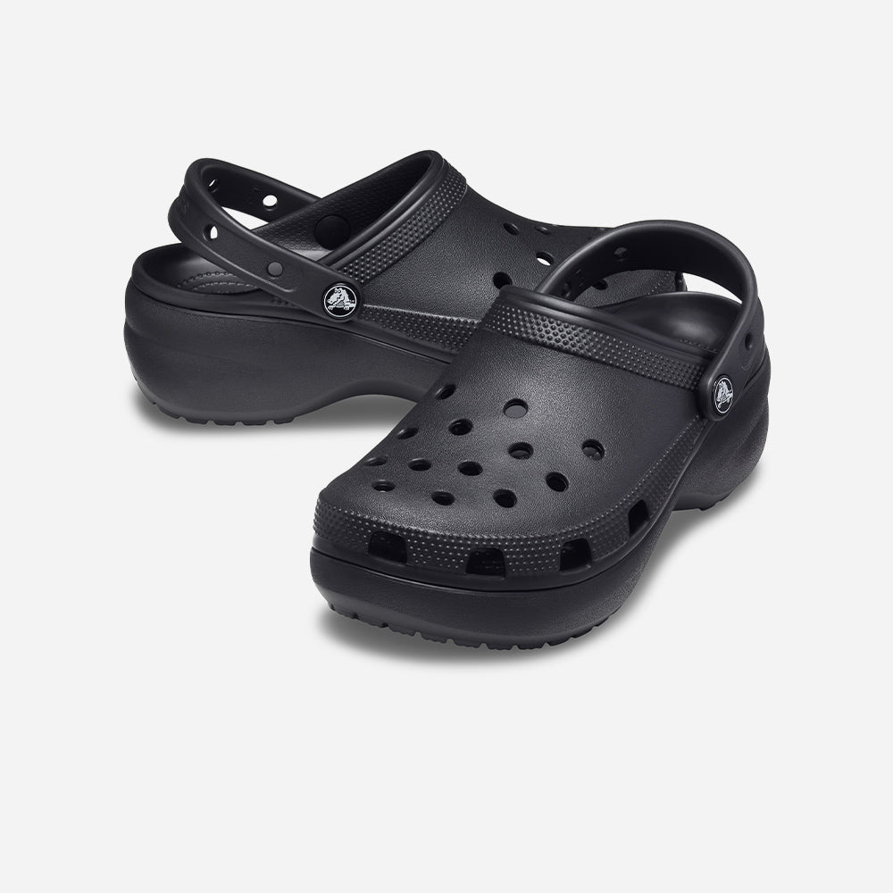 Giày Clog Nữ Crocs Classic Platform - Đen - Supersports Vietnam